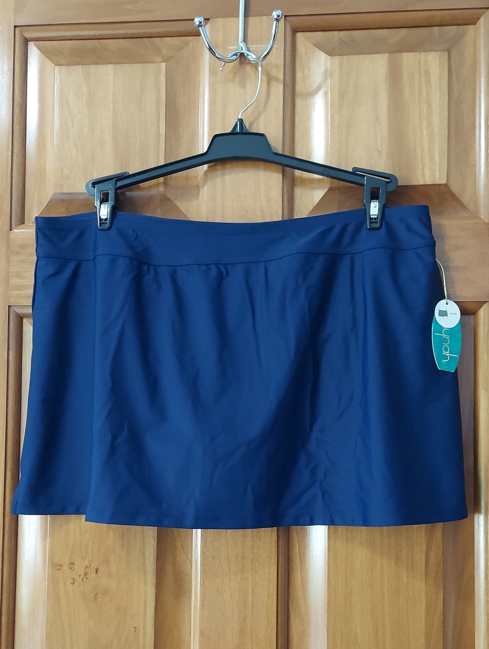 🆕 Mynah Women's Navy Blue Swim Skirt Coverup with Built-In Brief, Size XL, NEW▪